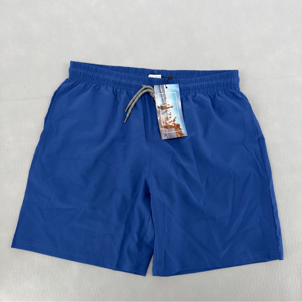NEW Biwisy Blue Swim Trunks Sz Medium